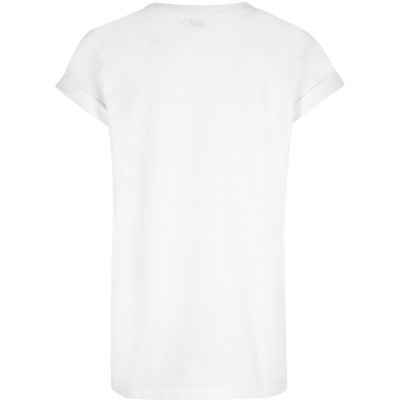 White graphic girl print t-shirt